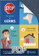 QHealth stop spread germs poster